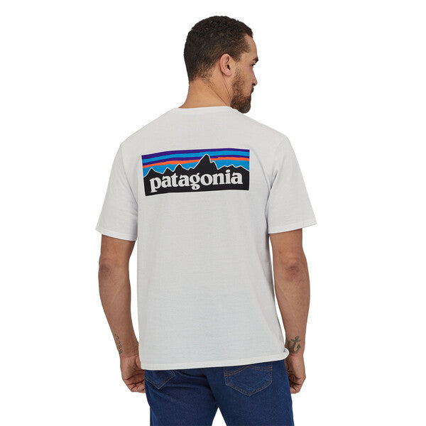 Patagonia M's P-6 Logo Responsibili-Tee - White