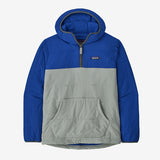 Blue and Grey Patagonia Men's pullover hoodie - 1