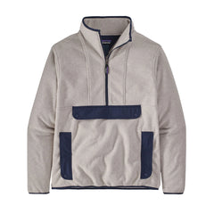 Patagonia Synch Anorak in Oatmeal Heather.