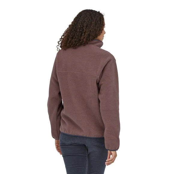 Patagonia Women's Lightweight Synchilla Pullover in Brown.