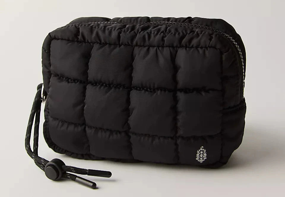 Quilted Mini Case in the color black from Free People Movement.