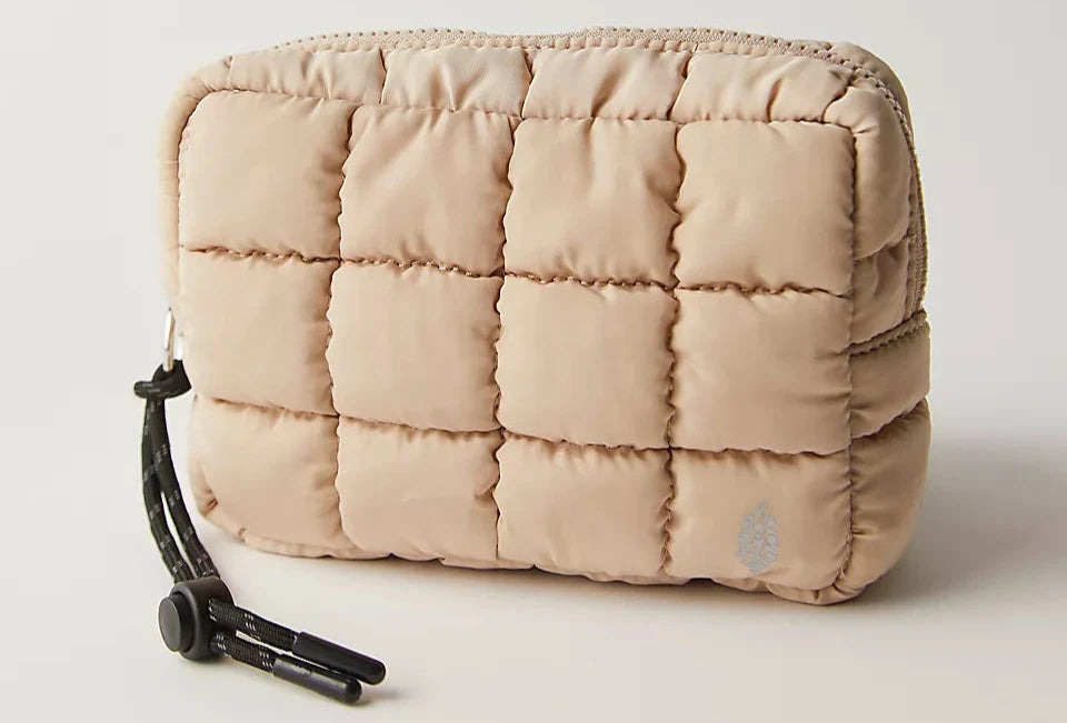 Quilted Mini Case in the color off-white from Free People Movement.