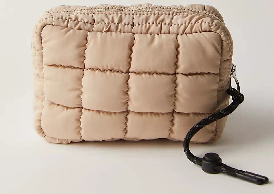 Quilted Mini Case in the color off-white from Free People Movement.