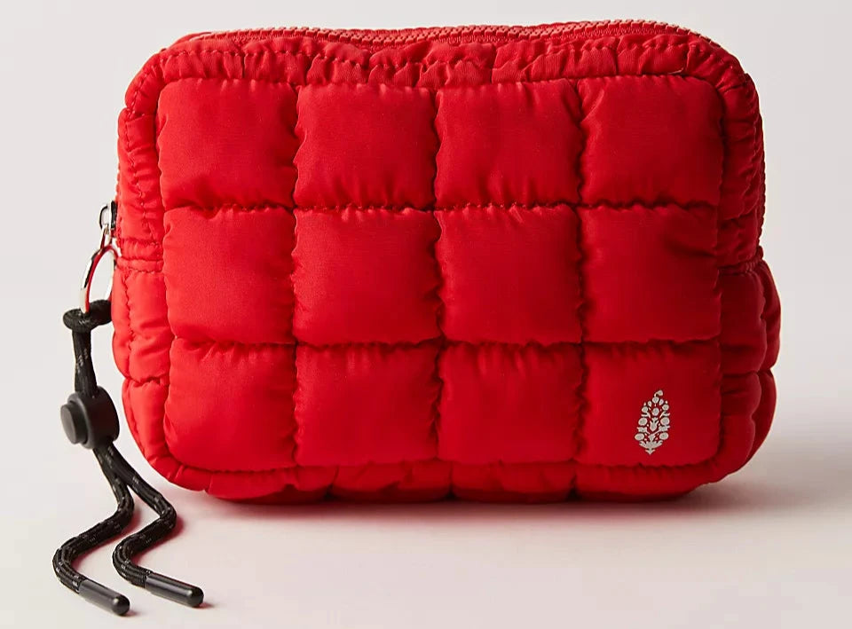 Quilted Mini Case in the color red from Free People Movement.