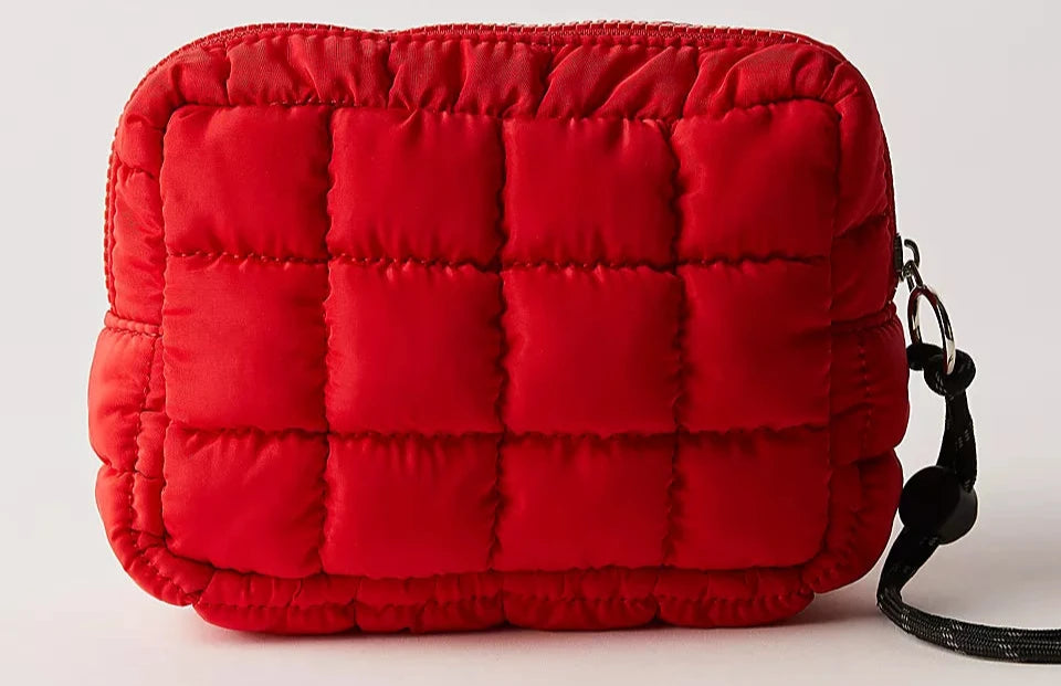 Quilted Mini Case in the color red from Free People Movement.