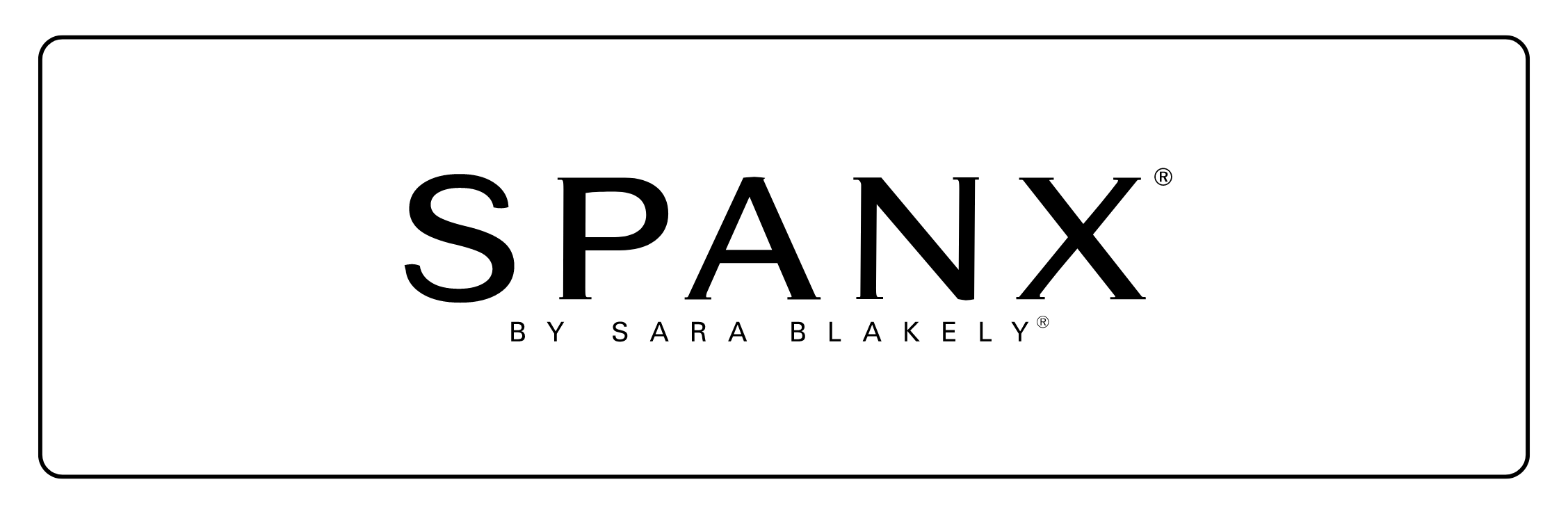 SPANX brand logo, SPANX BY SARA BLAKELY.