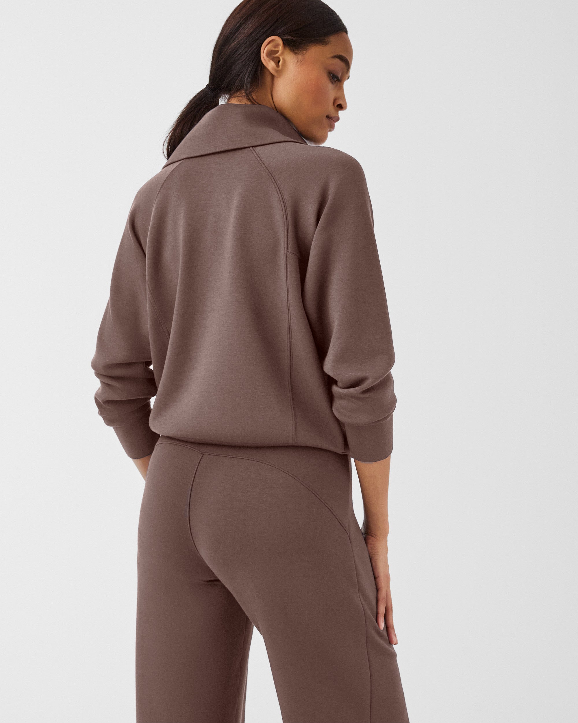 Spanx Airessentials Half Zip | Smoke