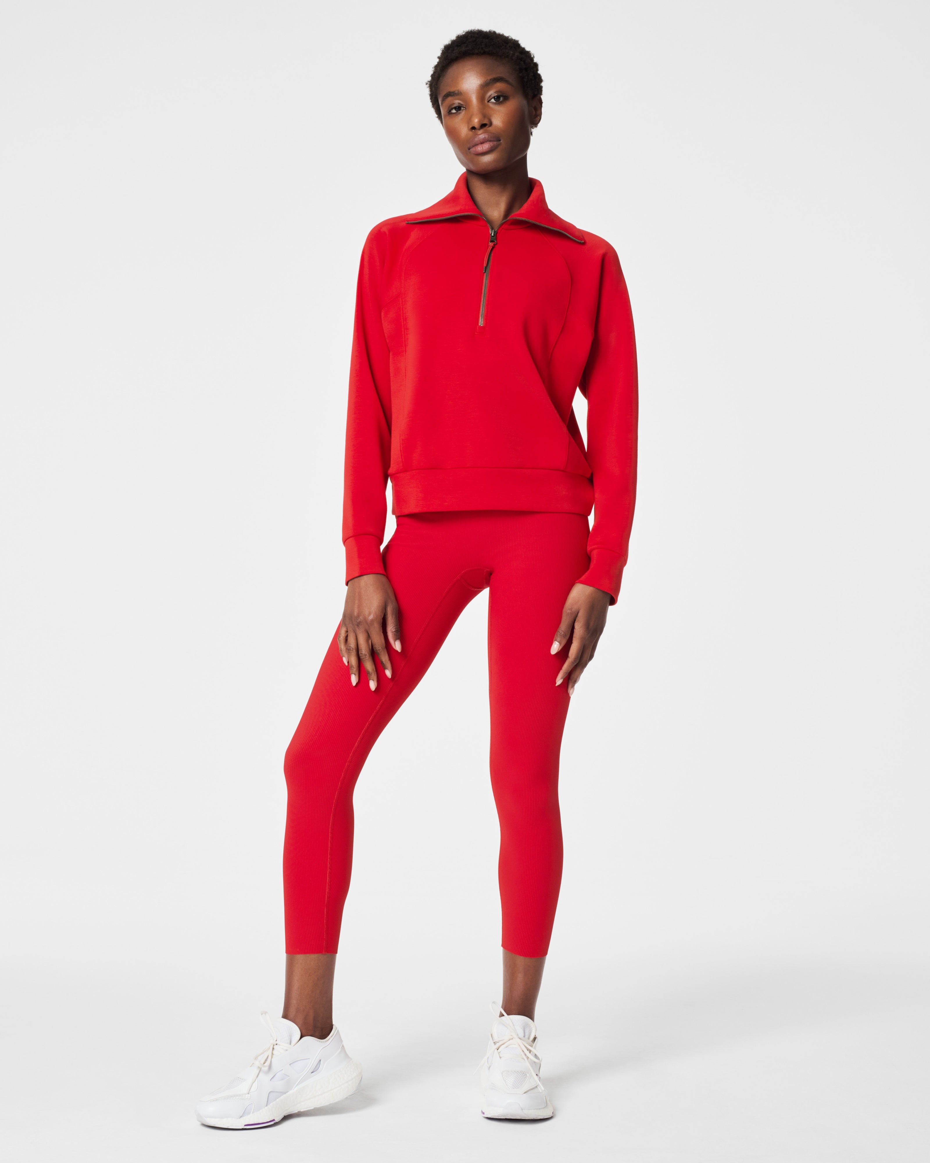 Spanx Airessentials Half Zip | Spanx Red