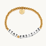 Gold Plated Stay Positive Bracelet.
