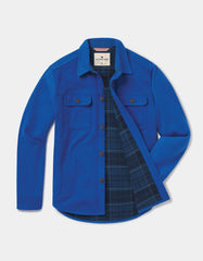 Brightside Flannel Lined Workwear Jacket in Cobalt from The Normal Brand.