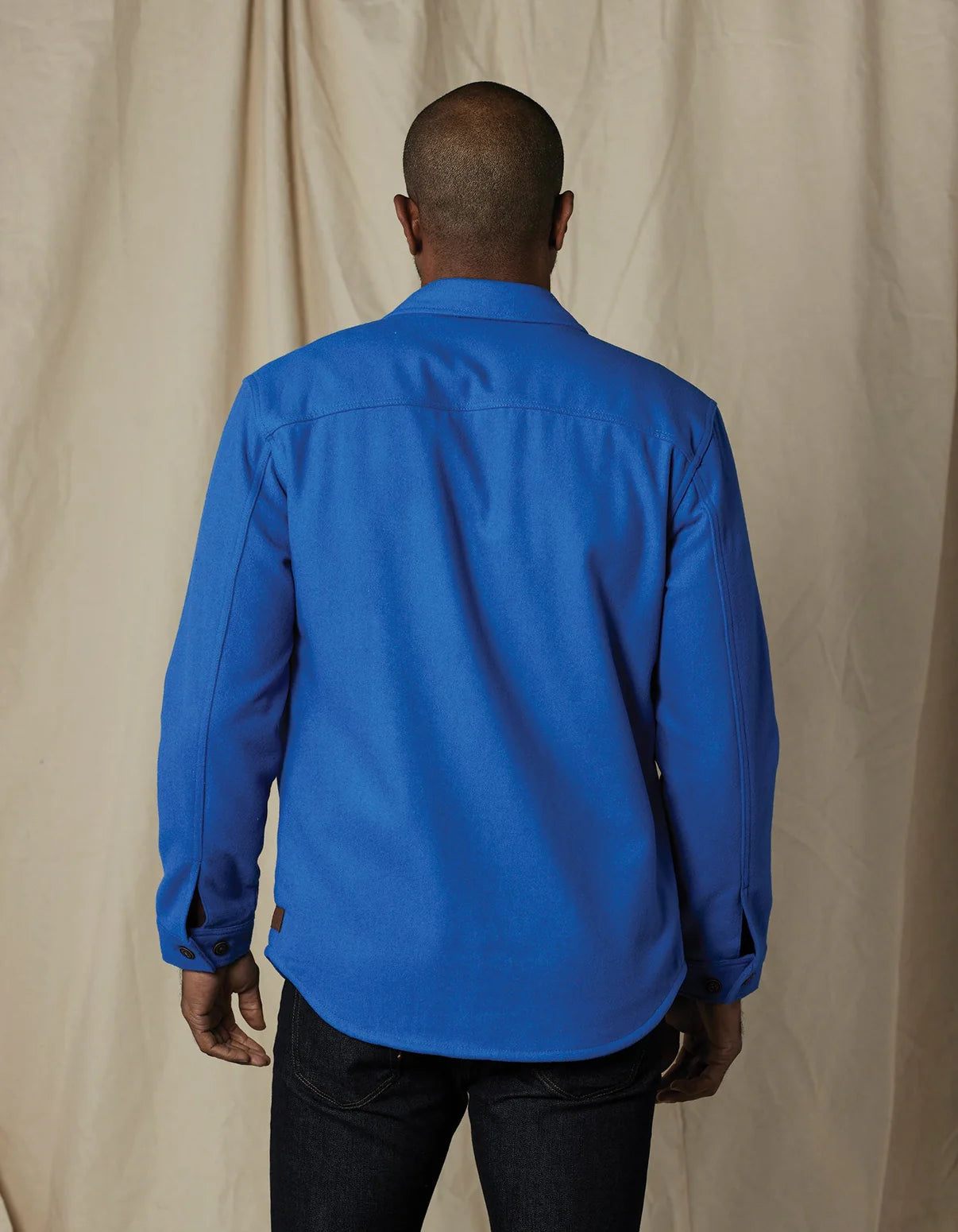 Brightside Flannel Lined Workwear Jacket in Cobalt from The Normal Brand.