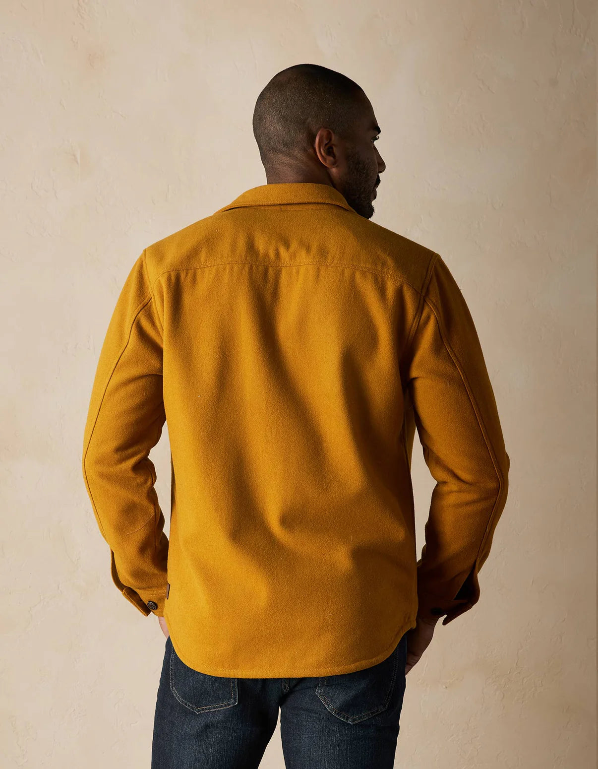 Brightside Flannel Lined Workwear Jacket in Gold from The Normal Brand.