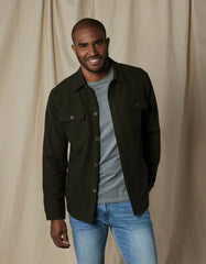 Brightside Flannel Lined Workwear Jacket in Green from The Normal Brand.