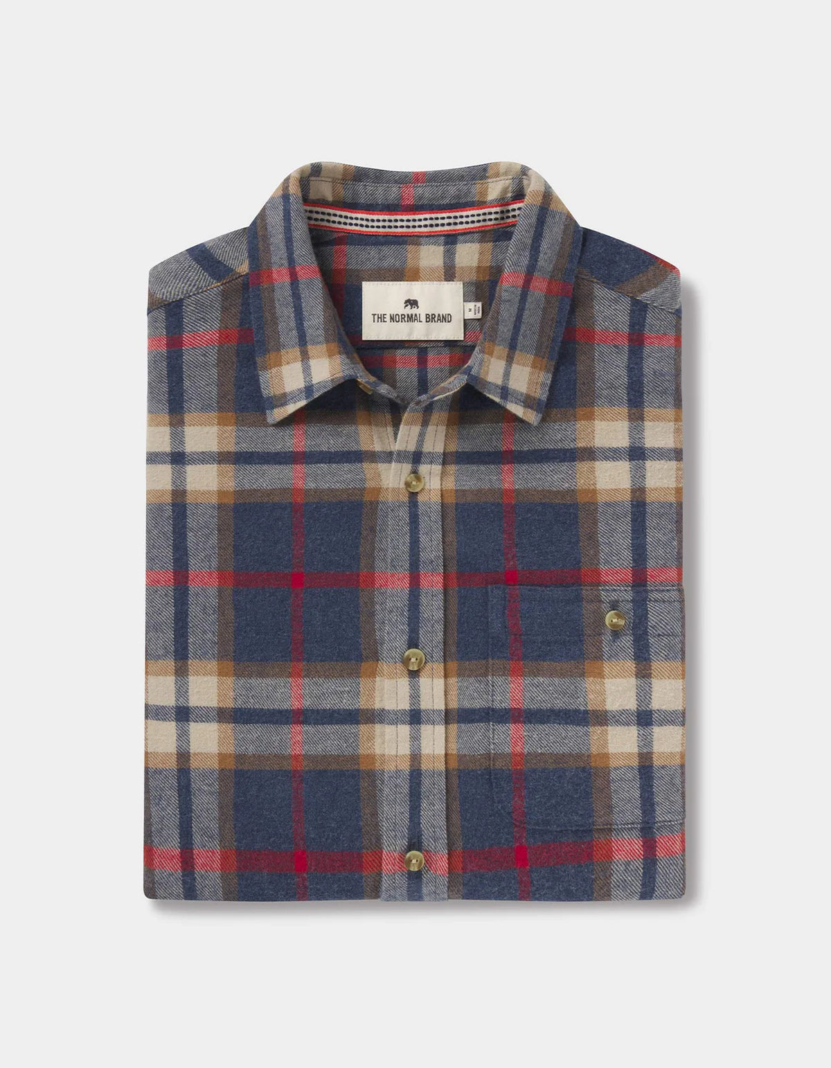 Hudson Double Brushed Flannel in Eventide Plaid from The Normal Brand.