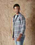 Mountain Overshirt in Mineral Blue from The Normal Brand.