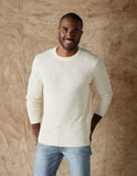 Pique Stitch Crew in Ivory from The Normal Brand.