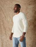 Pique Stitch Crew in Ivory from The Normal Brand.