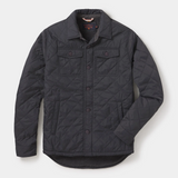 Quilted Sherpa Lined Shacket from The Normal Brand. The shacket is in the color charcoal.