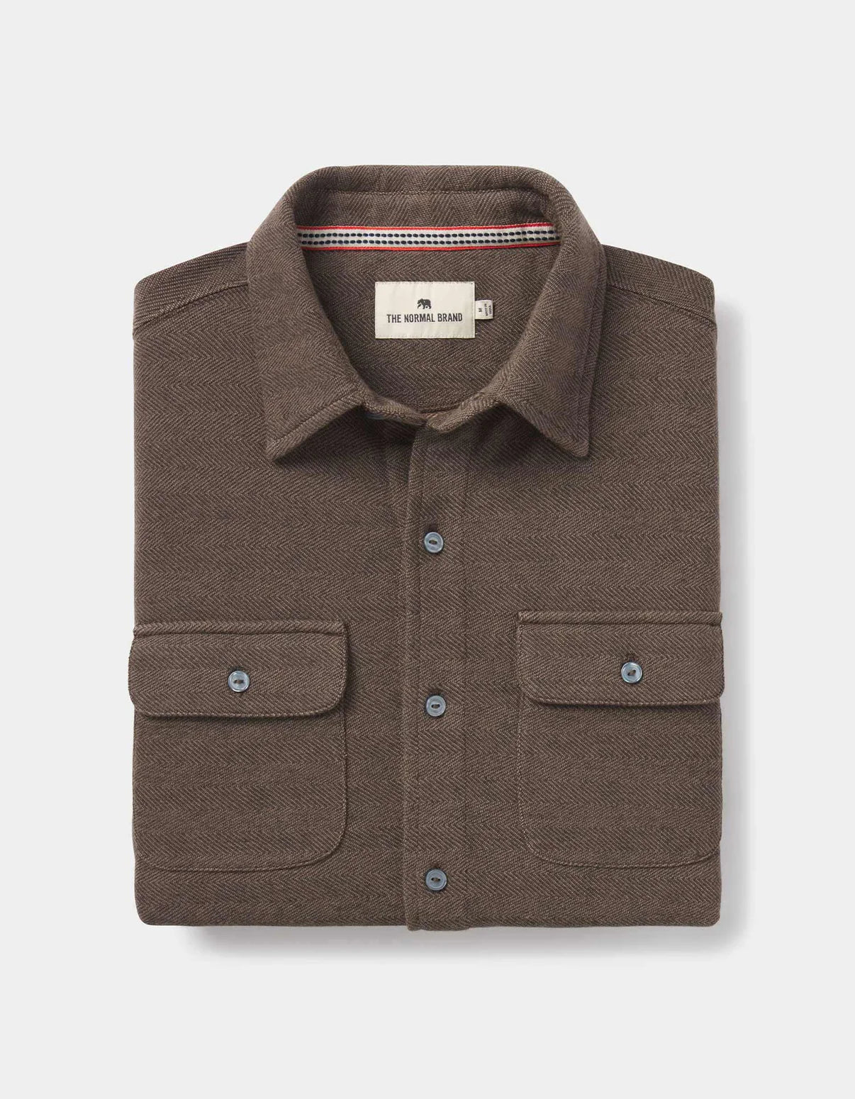 Textured Knit Shirt in Java in The Normal Brand.