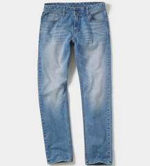 Front view of The Normal Jean from The Normal Brand in light wash color.