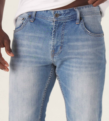 Front view of The Normal Jean from The Normal Brand in light wash color.