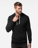 TravisMathew Cloud Hoodie in the color black.