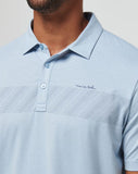 The Travis Mathew Jungle Pyramid Golf Polo in the color blue - 1