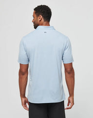 The Travis Mathew Jungle Pyramid Golf Polo in the color blue - 3