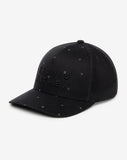 TravisMathew Shipwreck Beach Snapback Hat in the color black.