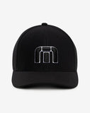 TravisMathew B-Bahamas Fitted Hat in color black.