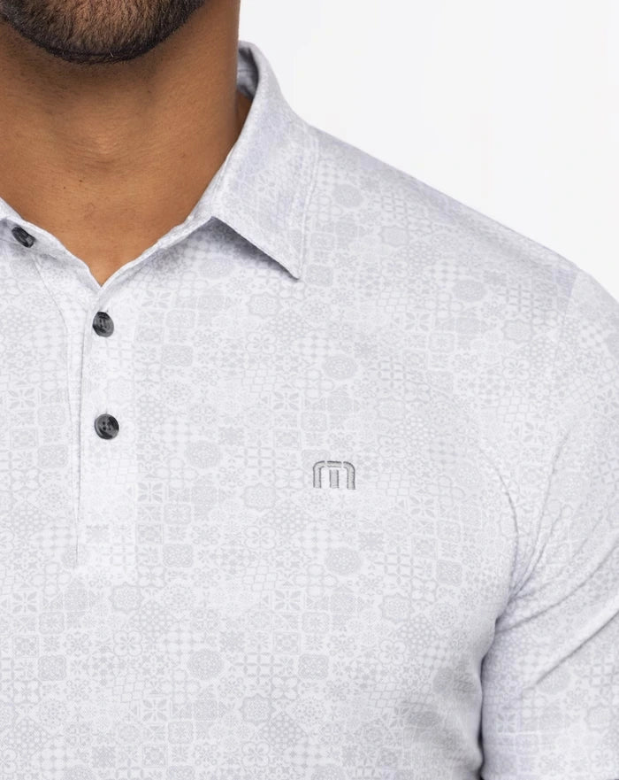 TravisMathew Men's Cozumel Polo in the color white.