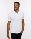 TravisMathew Men's Gulf Side Polo in the color white.