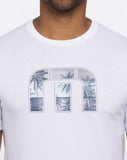 TravisMathew Men's Reef Life Tee in the color white.