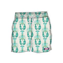 Vineyard Vines 7" Printed Chappy Trunks | Indigo Lobster Stone