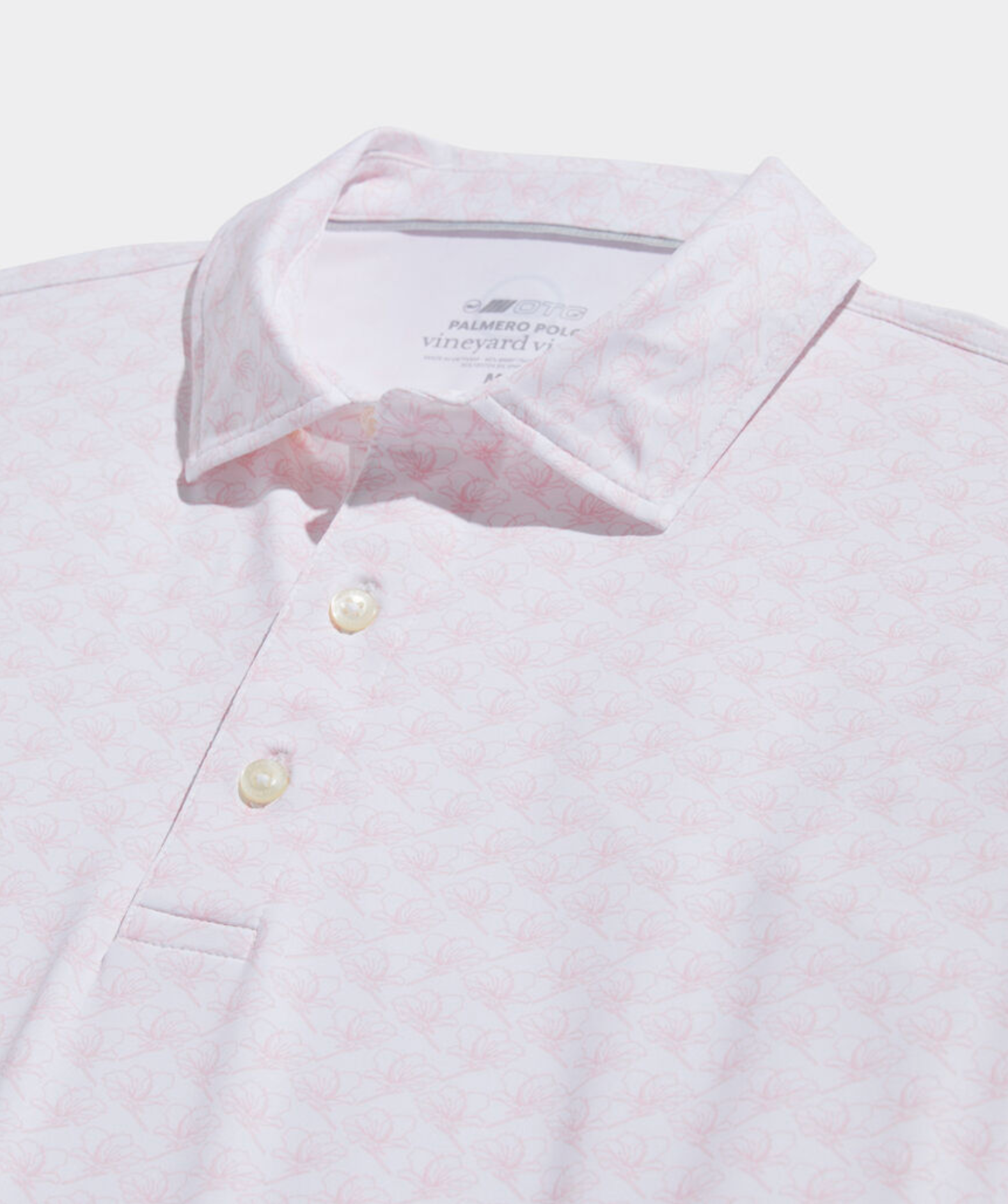 Vineyard Vines Short Sleeve Palmero Polo | Azalea Micro White Cap