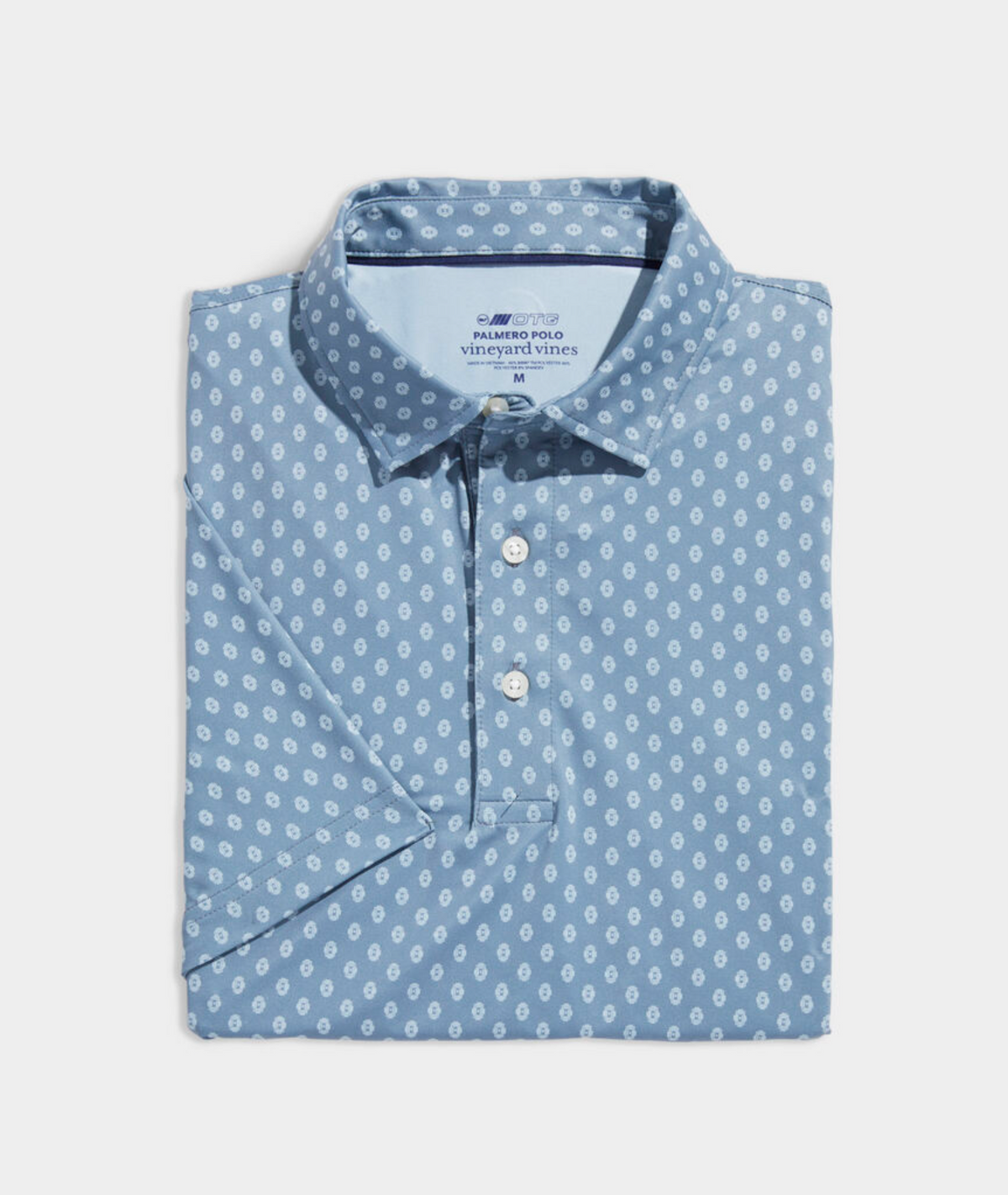 Vineyard Vines Short Sleeve Palmero Polo | Lines Dot Blu Mirage