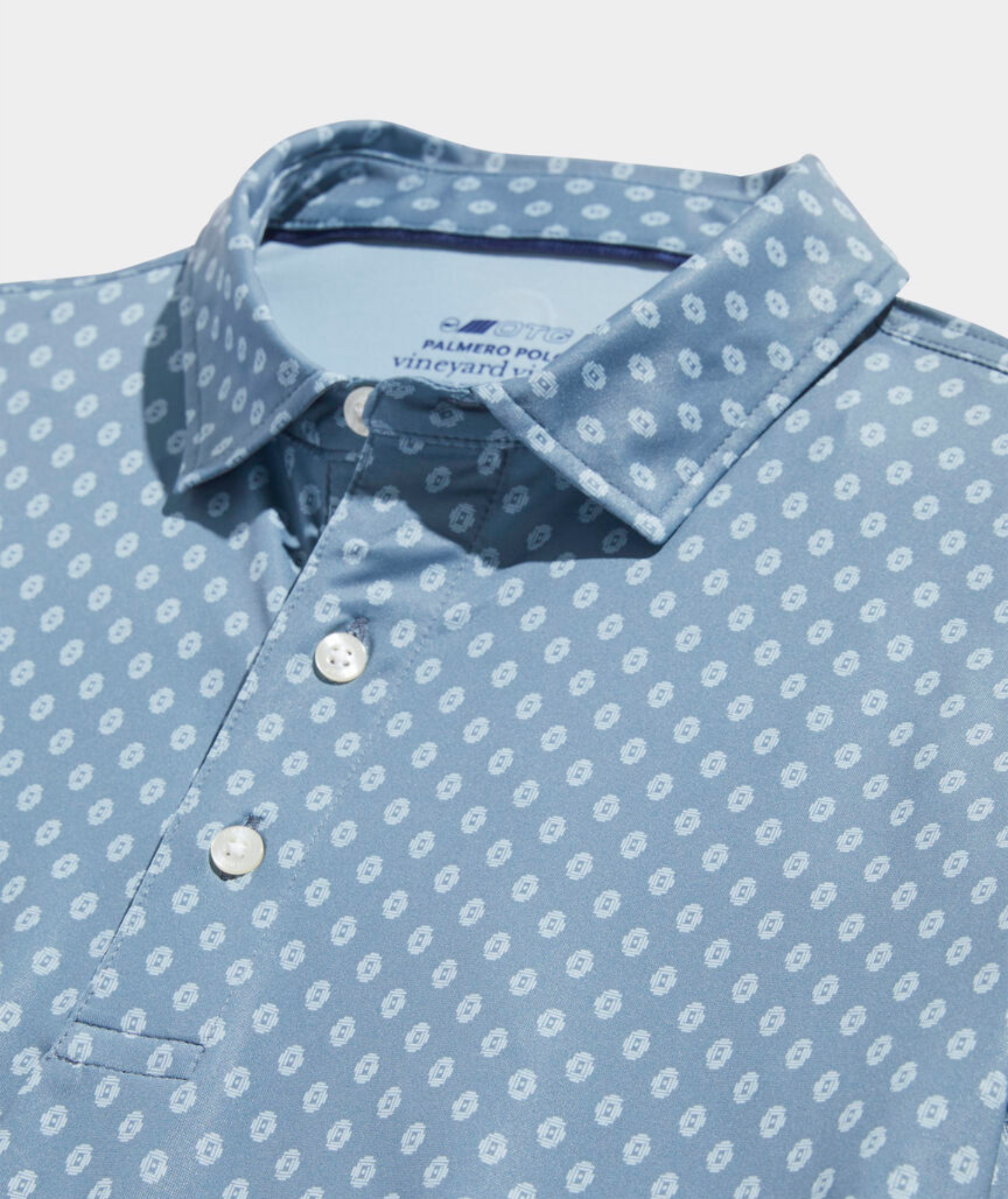 Vineyard Vines Short Sleeve Palmero Polo | Lines Dot Blu Mirage