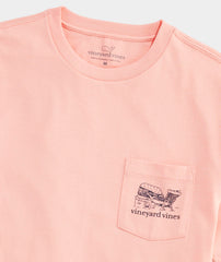 A men's Vineyard Vines T-Shirt that reads, Bite into Paradise.