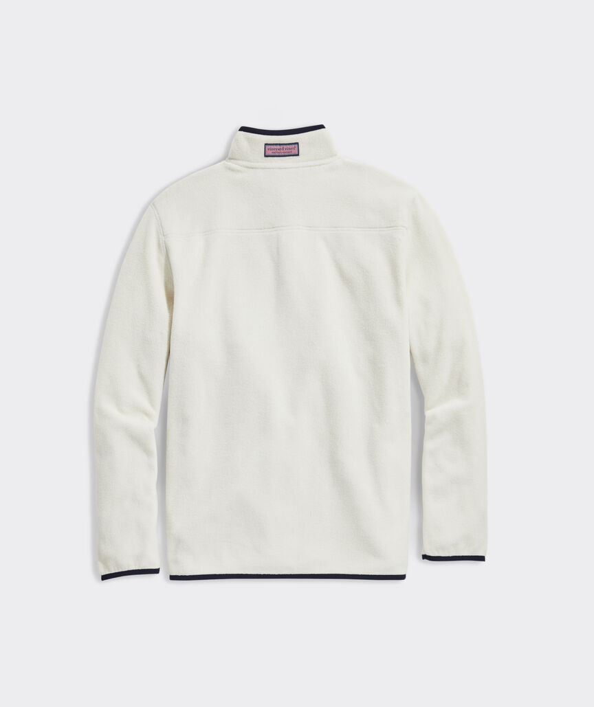 Vineyar Vines Harbor Fleece Quarter-Snap - Stone