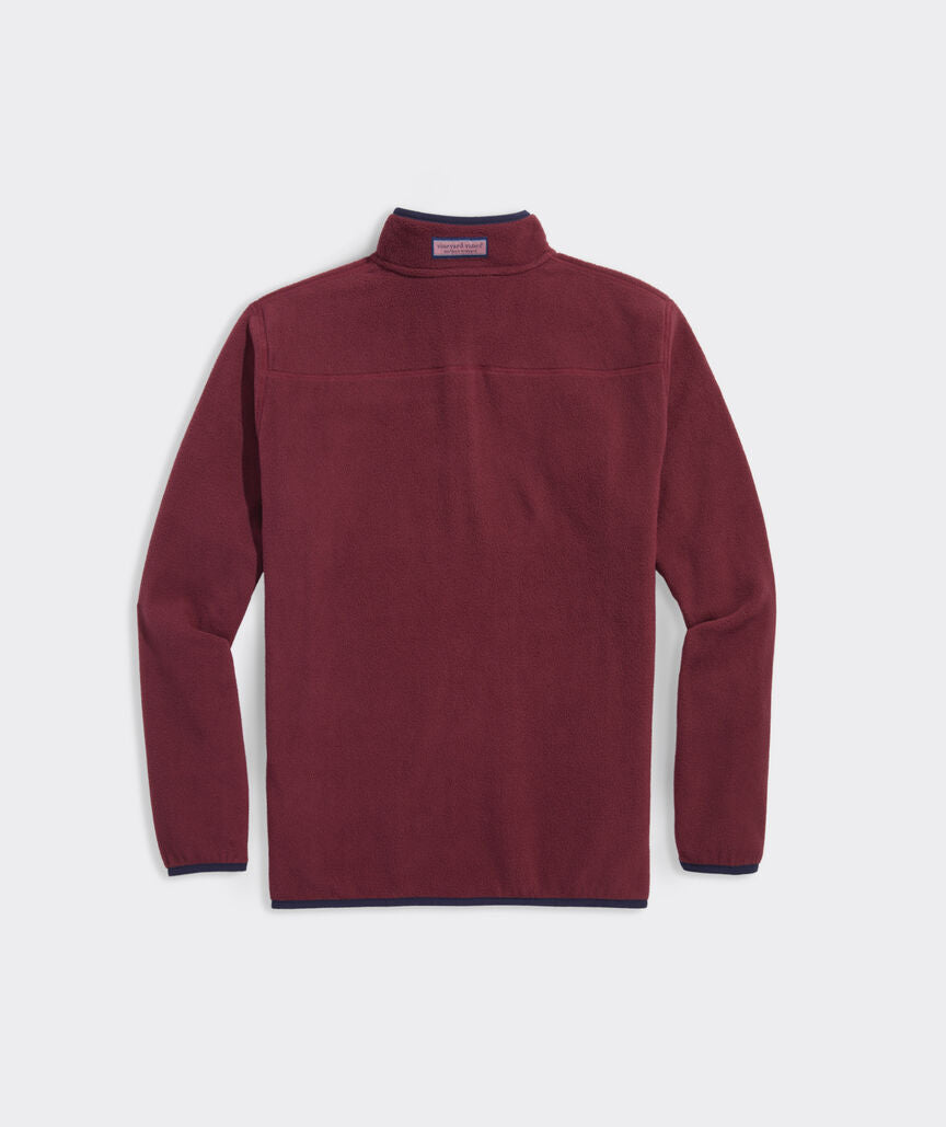 Vineyar Vines Harbor Fleece Quarter-Snap - Crimson