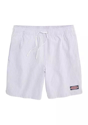 Vineyard Vines Chappy Swim Trunks in the color White.