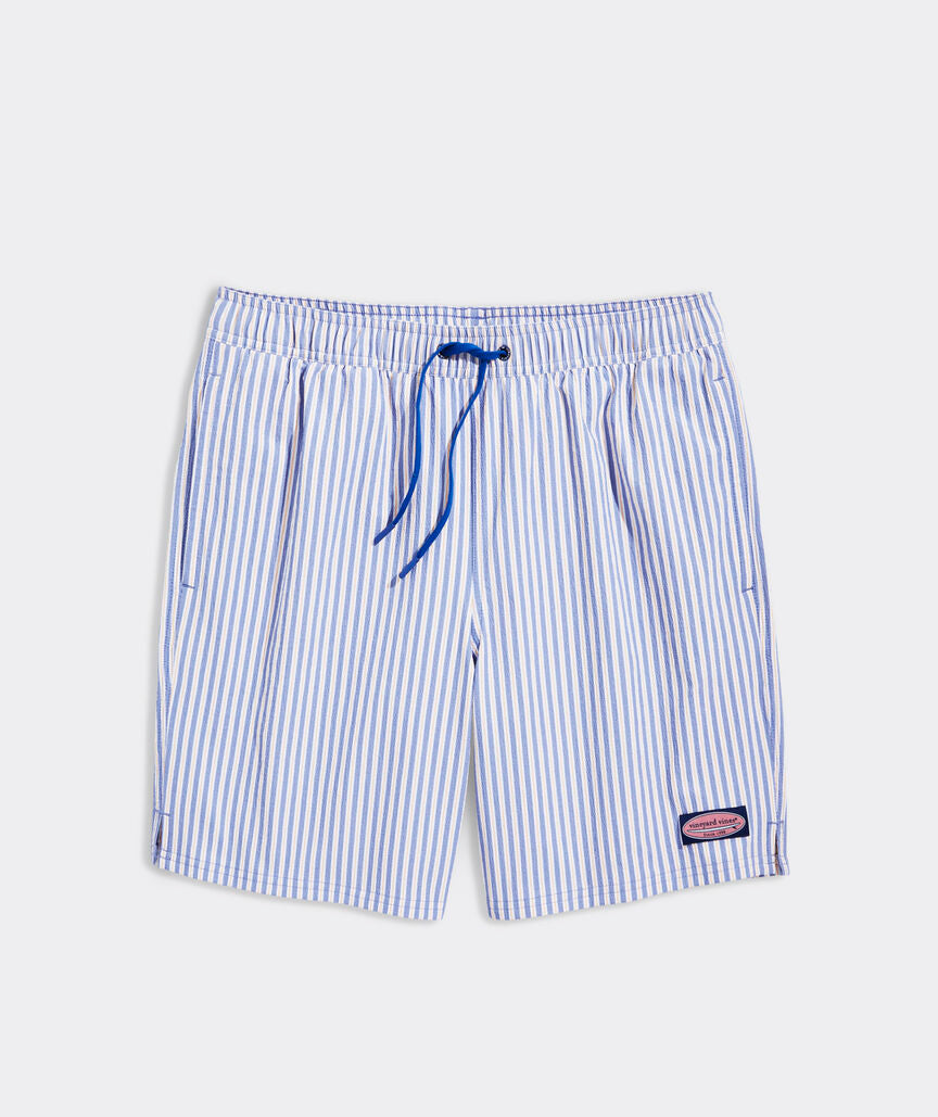 Vineyard Vines Chappy Swim Trunks in the color blue.