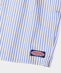 Vineyard Vines Chappy Swim Trunks in the color blue.