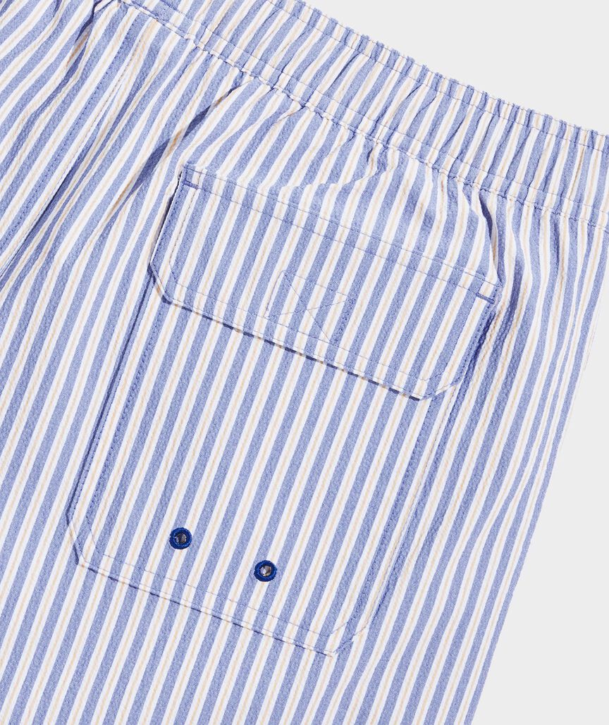 Vineyard Vines Chappy Swim Trunks in the color blue.