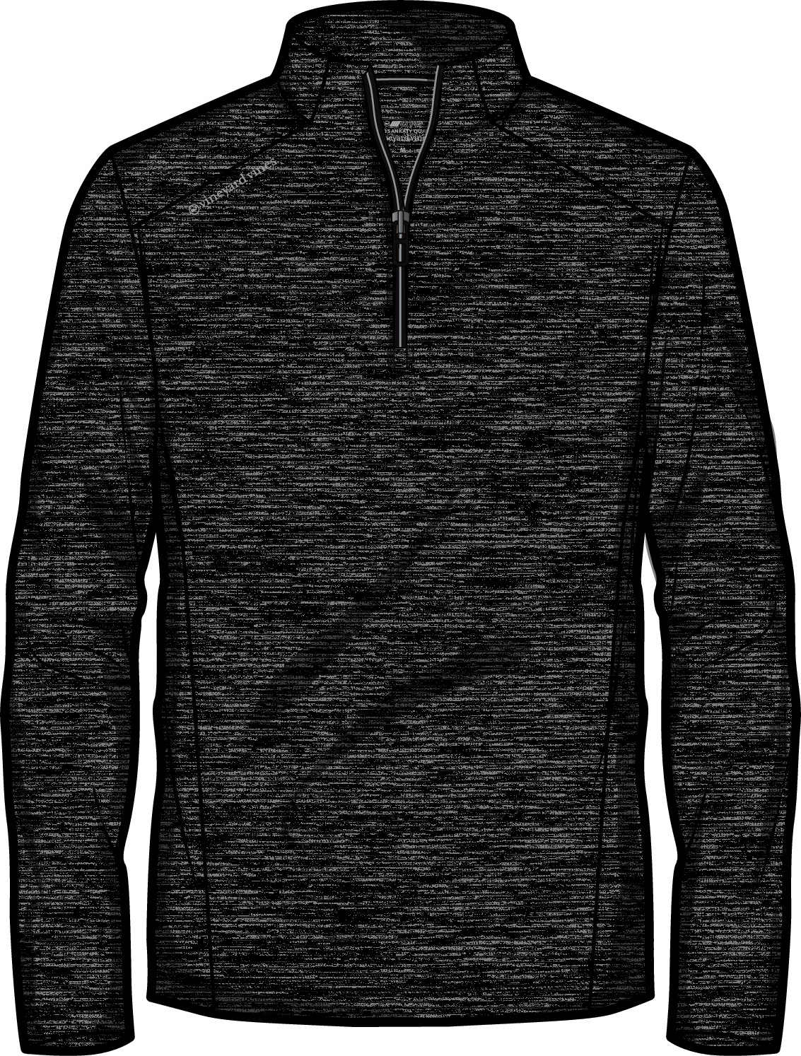 A Vineyard Vines Men's Sankaty Quarter-Zip in the color black.