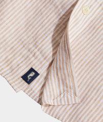 Vineyard Vines Stripe Linen Short Sleeve Shirt.
