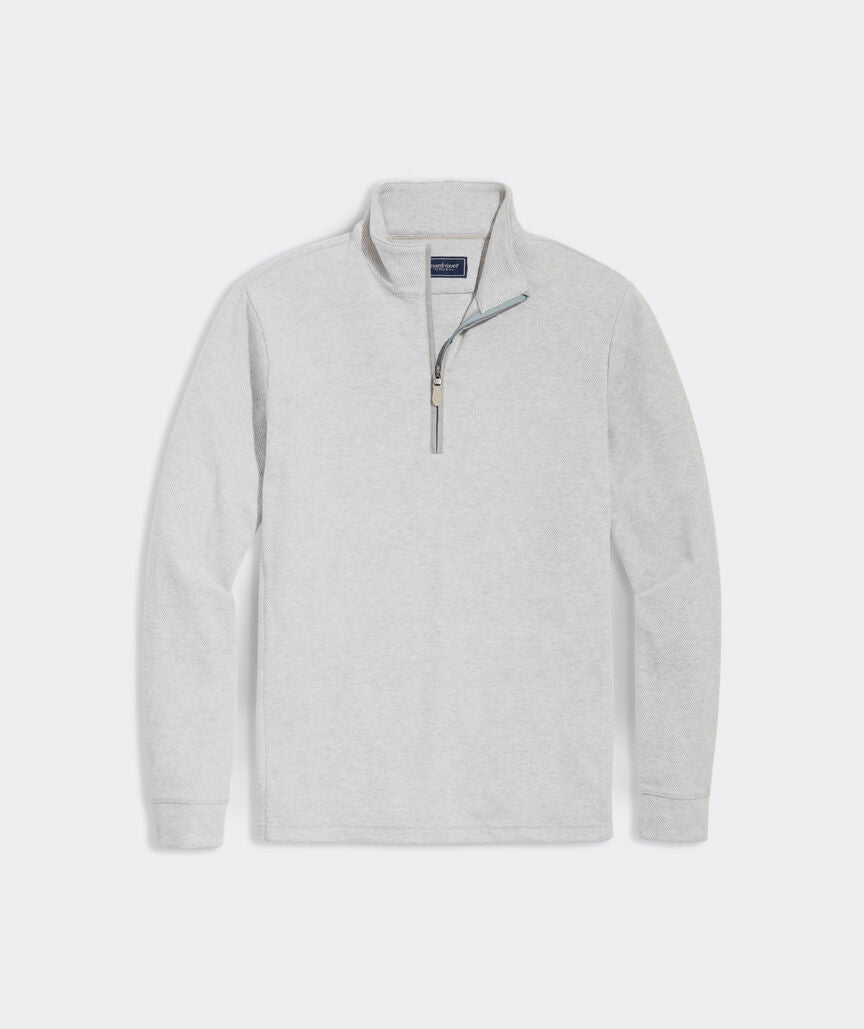 Vineyard Vines men's Calm Water Quarter-Zip in the color gray. 