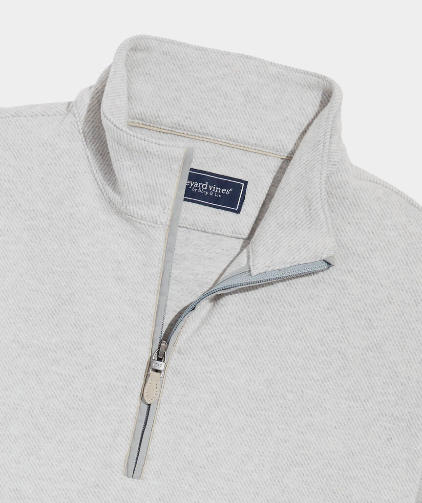 Vineyard Vines men's Calm Water Quarter-Zip in the color gray. 