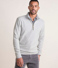 Vineyard Vines men's Calm Water Quarter-Zip in the color gray. 