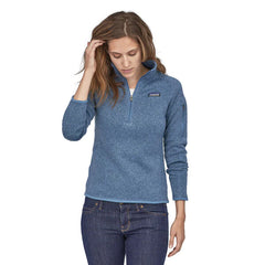 Patagonia Women's Better Sweater 1/4 Zip Fleece in Woolly Blue
